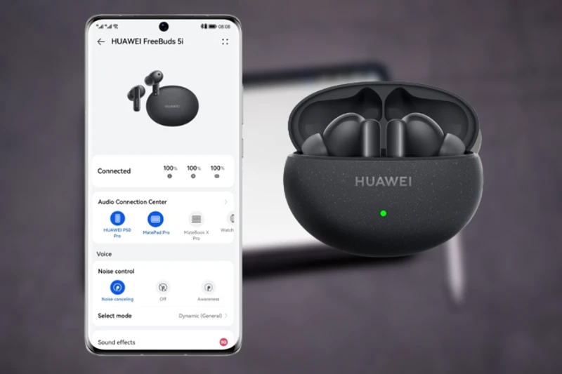 Como emparelhar os fones Huawei Freebuds 5i no Android ou iOS?