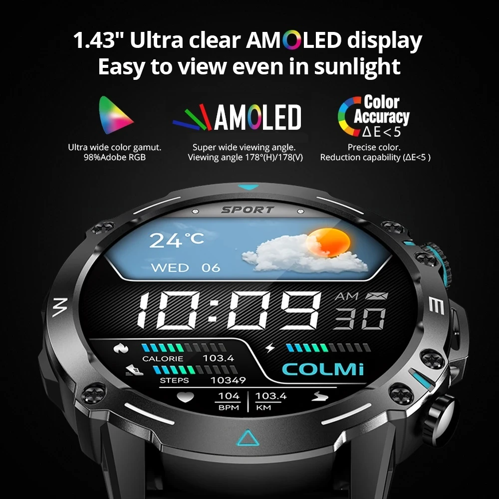 Tela super AMOLED do COLMi M42.