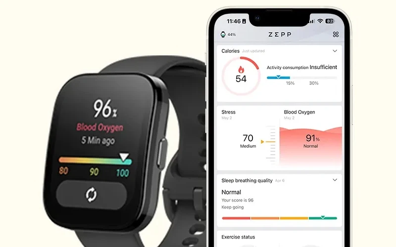 Amazfit Bip 5: Monitoramento da saúde