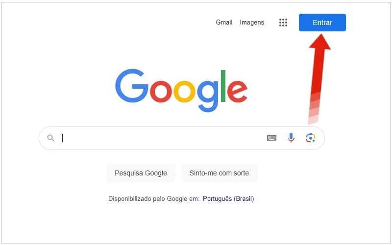 Fazendo login no Gmail 