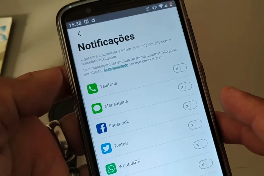 Passos para ativar as notificações no Colmi P76