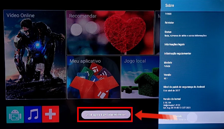 Como ativar as opções do desenvolvedor da TV Box MXQ PRO 4k 5G?