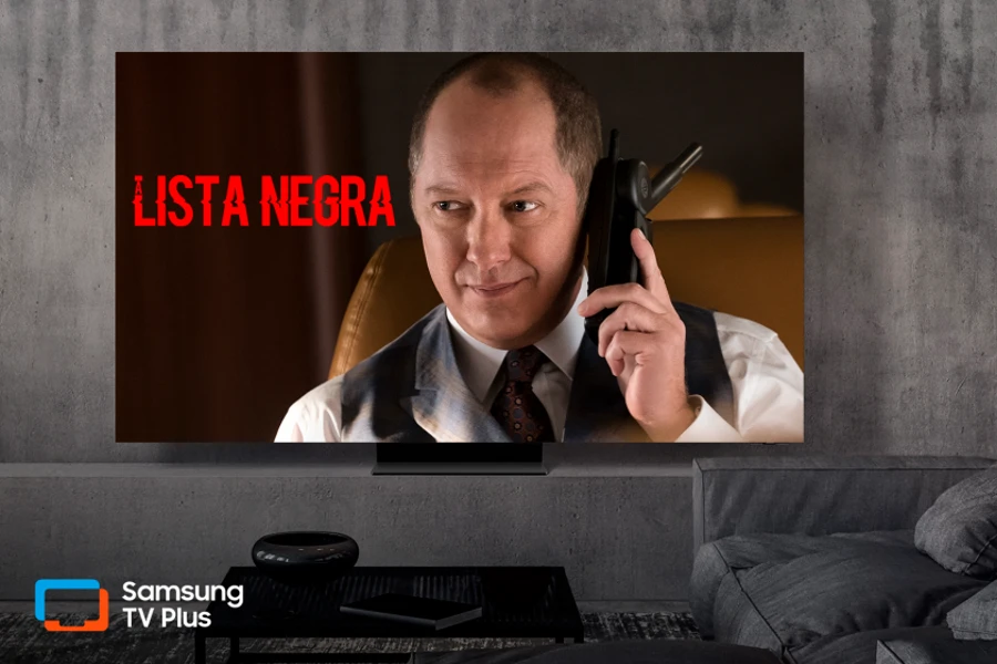 A Lista Negra no canal 2001 na Samsung TV Plus.