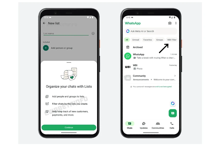  WhatsApp: filtrar bate-papos por meio de listas